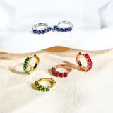 1CT Customize Earrings Moissanite Lab Grown Emerald/Ruby/Sapphire 925 Silver Hypoallergenic Factory Direct Sales for Women Gift