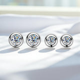 1CT Round Moissanite Diamond Stud Earrings for Women S925 Sterling Silver Earring Wedding Party Fine Jewelry