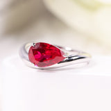 S925 Ring With 3CT Pear Shaped Moissanite D Color/Ruby/Sapphire/Colombian Emerald /Zambian Emerald VVS1 Clarity Customized For Banquet & Festival Gifts