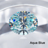 Sparkling Multicolor Moissanite Oval Cut 8Hearts 8Arrows Brilliant Facets Exquisite Loose Gemstones for Jewelry Crafting