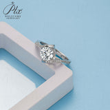 Round Shape Moissanite Twisting Ring Women Only Gifts For Festivals And Anniversaries