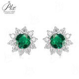 0.8-1.5CT Lab Grown Gemstone Stud Earrings 925 Sterling Silver Material Screw Back Design Suitable for Halloween/Christmas Gifts