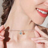 Moissanite Pendant Classical 6 Prongs 12 Color 925 Sterling Sliver Fine Jewelry Necklace Lady Birth Stones Wedding Gift Jewel