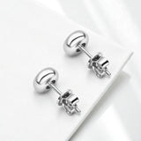 1CT Round Moissanite Diamond Stud Earrings for Women S925 Sterling Silver Earring Wedding Party Fine Jewelry