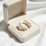 Earrings with 2.4CT D Color Marquise Cut Moissanite 925 Silver Plated White Yellow Rose Gold Ear Stud Women Fashion Daily Jewely