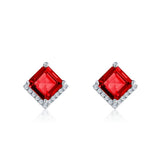 Customized Earrings Emerald Princess Ruby Sapphire Colombia Padparadscha S925 Styles Ear Studs for Thanksgiving Christmas Gift