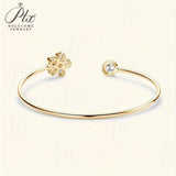 Bezel Set Open Bangle Moissanite Bracelet 925 Sterling Silver for Women Jewelry Charms Factory Outlet Hypoallergenic Elegant