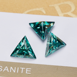100% Real Moissanite Stone Triangle Cut Multicolor VVS1 Loose Beads With Certificate For Women Jewelry Making Charms Wholesale