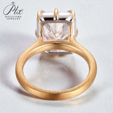 Radiant Cut Ring with 5CT D Color Moissanite Diamond 10k 14k 18K Gold Plated 925 Silver for Women Man Engagement Wedding Jewely