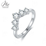 Luxury 925 Silver Moissanite Round Cut VVS1 Ring in Various Styles Jewelry for Women’s Engagement Wedding or Anniversary Gifts