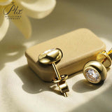 1CT Round Moissanite Diamond Stud Earrings for Women S925 Sterling Silver Earring Wedding Party Fine Jewelry