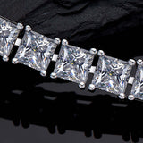 D Color 4.5x4.5mm Princess Cut Full Moissanite Tennis Bracelets for Women Men Original S925 Silver Jewelry