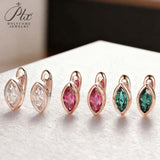 1CT Marquise Earrings D Color Moissanite/Ruby/Colombian 10k 14k S925 Plated Gold Ear Stud for Woman Engagement Christmas Party