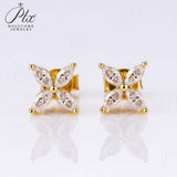 925 Sterling Silver with Hearts and Arrows Cut D Color VVS1  Moissanite Marquise Earrings  GRA Certificate Daily Wear