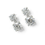 Earrings with 5.6/10CT D Color Round Moissanite 925 Silver Plated White Yellow Gold Ear Stud for Women Fashion Daily Jewely Gift