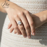 Moissanite Ring with 2CT D Color VVS1 Pear Moissanite S925 10k 14k 18k Plated White Yellow Rose Gold Daily Charm Party Jewely