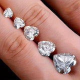 Multi-Size Heart-Cut Lab-Grown Diamonds DIY Available For Rings Necklaces Earrings Ideal For Gifting As Presents