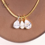 8-16 CT Custom Necklace Pear Cut Moissanite White 925 Sterling Silver Jewelry High-Quality Premium Christmas Gift Hypoallergenic
