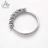 7 Stones Moissanite Stackable Band Ring Women Only Gifts For Festivals And Anniversaries