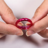 Lab Grown Yellow Garnet & Lab Grown Ruby Ring AGL Certified Faceted Cut Band Direct From Factory Elegant Jewelry Suitable For Daily Wear