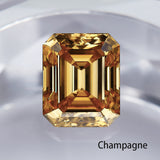 Wholesale Price Moissanite Stone Emerald Cut D Color Blue Green  VVS1 with GRA Certificate 0.5ct-10ct Gemstones