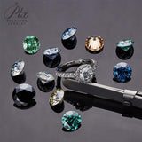 Lab Grown Moissanite Diamond Primary Color VVS1 Clarity Round Shape Brilliant Cut Beads Advanced Jewelry Making Materials