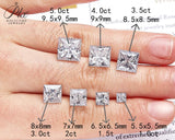 Moissanite Stone Moissanite Stone 0.35ct-5ct Colorful VVS1 Princess Shape Excellent Beads For Women's Jewelery Diamond Ring