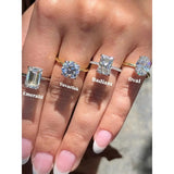 Customize Ring 10K18K Gold Oval Diamond Band Engagement Solitaire Ring 2CT 5CT VVS1 Moissanite/Lab Grown Diamond Engagement Ring