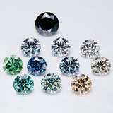 Lab Grown Moissanite Diamond Primary Color VVS1 Clarity Round Shape Brilliant Cut Beads Advanced Jewelry Making Materials
