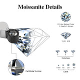 0.1ct-13ct Moissanite Stone Round Shape D Color 8Hearts&8Arrows Cut VVS1 Clarity DIY Jewelry Main Materials with GRA Certificate