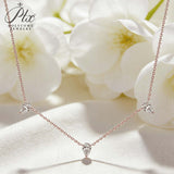 Tri-Pear Necklace with 3CT D Color Pear-shaped Moissanite S925 Plated White Yellow Rose Gold Chain Engagement Chrisrmas Daily