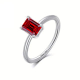 Emerald Cut Ring 1-10CT Moissanite&Ruby&Sapphire&Zambian 925 Sterling Silver Wedding Eternal Band Anniversary Gift Classical
