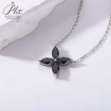 925 Sterling Silver D Color VVS1 Moissanite Four-leaf clover Necklace Daily Wear Gift-Giving