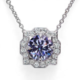 Moissanite 1ct Multicolor Classic Herry Necklace Pendant 925 Sterling Sliver Wedding/Birthday Jewely With Certificates Charms