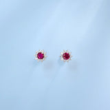 0.8-1.5CT Lab Grown Gemstone Stud Earrings 925 Sterling Silver Material Screw Back Design Suitable for Halloween/Christmas Gifts