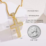 Dazzling Moissanite Hip-hop Cross Necklace - Hypoallergenic Choice for Easter Gifting to Family For Both Men and Women