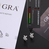 Men's Hip Hop Cross Earrings 925 Sterling Silver Low Allergy VVS1 GRA Certified Moissanite Iced Out Stud Earrings Luxury Ear Jewelry for Men Women Gift Ready Daily Wearable