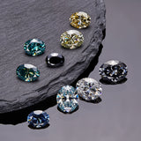 Sparkling Multicolor Moissanite Oval Cut 8Hearts 8Arrows Brilliant Facets Exquisite Loose Gemstones for Jewelry Crafting
