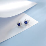 0.8-1.5CT Lab Grown Gemstone Stud Earrings 925 Sterling Silver Material Screw Back Design Suitable for Halloween/Christmas Gifts