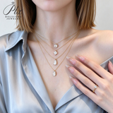 Lab Grown Diamond Necklace 18K Gold Pear Round Oval Princess Shape 1.5ct D Color Pendant Hypoallergenic Direct from Factory Daily & Office Wear Perfect Gift