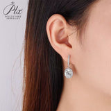 Total 4ct Green Oval Moissanite Drop Earrings with Certificate Passed Diamond Test Women 's Jewelry Christmas Gift S925 Silver