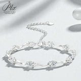 Moissanite Curve Wave Bracelet Adjustable Chain Chic Women’s Jewelry Subtle Sparkle Minimal Design Everyday Wear