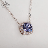 Holycome Pendant 925 Silver 38cm-42cm  Moissanite VVS1 Engagement Pendant Necklace for Women Anniversary Gift
