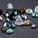Lab Grown Loose Moissanite Diamond Wholesale Multicolor Trillion Shape VVS1 Clarity for Gemstone Making GRA Certificate Beads
