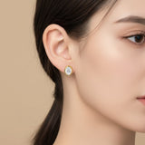 1CT Round Moissanite Diamond Stud Earrings for Women S925 Sterling Silver Earring Wedding Party Fine Jewelry