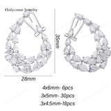 3x5mm Moissanite Lab Grown Diamond Pear Cut 925 Sterling Silver Earrings D Color VVS1 Clarity  Perfect for Daily Wear