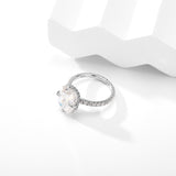 Customized Ring 925 Sterling Silver Moissanite Two-Tone Diamond Tiara Ring With GRA VVS1 E-Cushion 10K 14K 18K Gold Plated Ring