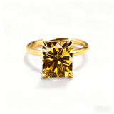 Ruby/Sapphire/ZambiaMoissanite Plated 11-Color Radiant-Cut Ring Classic Ladies' Jewelry Holiday Gift Anti-Allergic