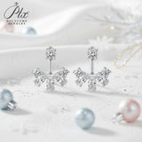 Earrings with 2.8CT D Color Round Marquise Cut Moissanite 925 Silver Plated White Yellow Gold Ear Stud Fashion Christmas Gift