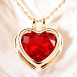 Heart Shaped Bezel Set Necklace 925 Sterling Silver 10K/14K/18K Gold Exquisite Lab Grown Gemstone As An Anniversary Gift